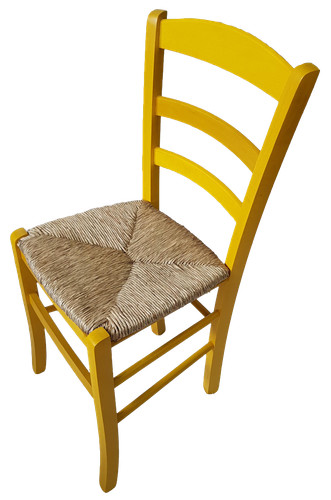 Sedia paesana legno paglia